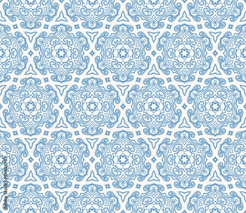 beautiful blue hexagonal pattern