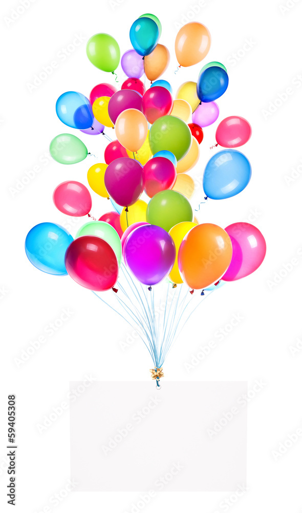 Holiday banners with colorful balloons Holiday banners with colorful balloons