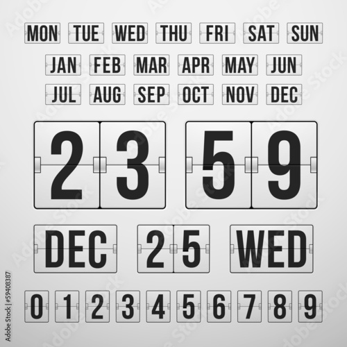 Countdown Timer and Date, Calendar Scoreboard
