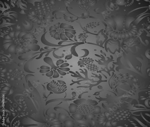 Abstract background with seamless floral pattern