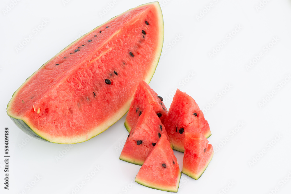 Portion of Watermelon with isolated background Portion of Watermelon with isolated background
