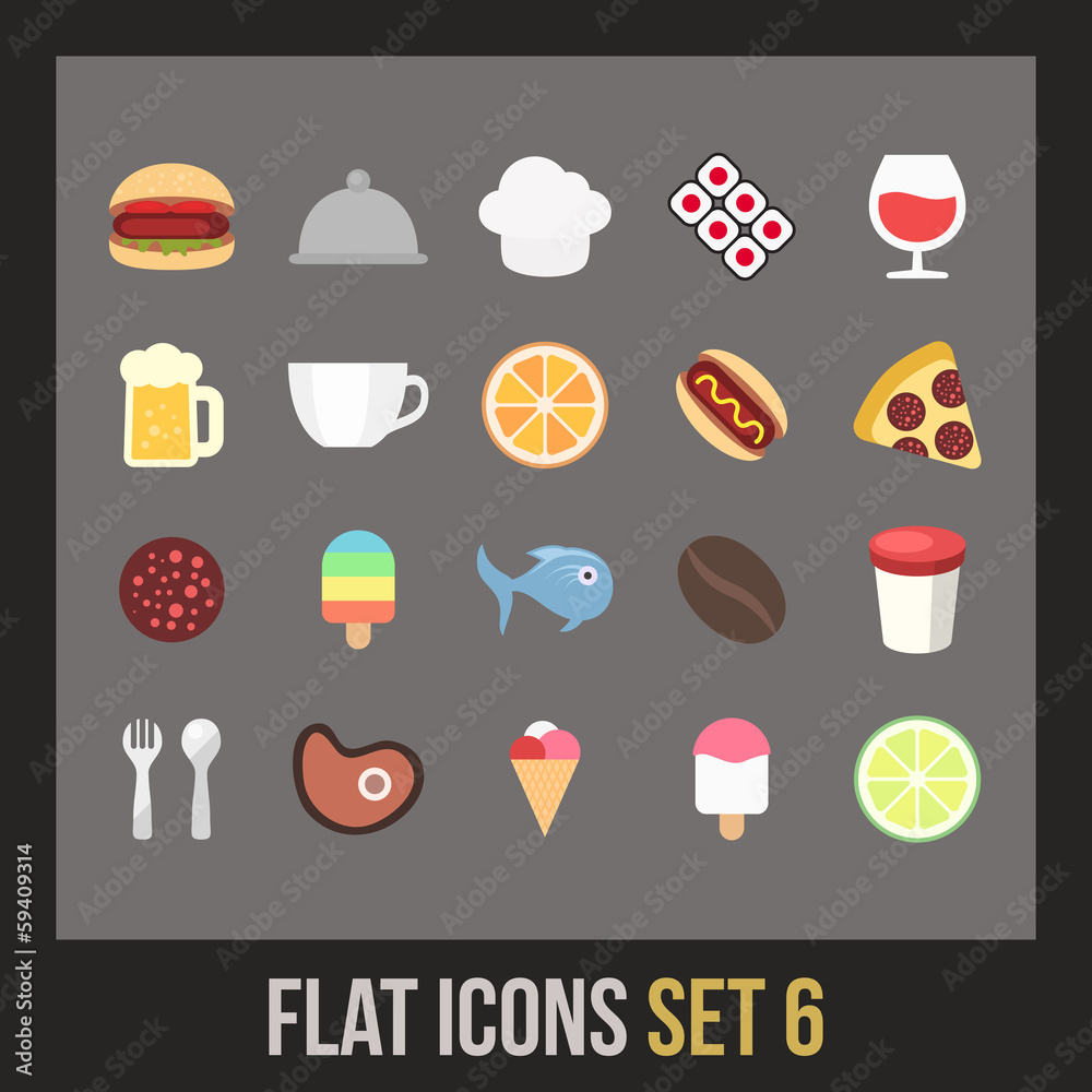 Flat icons set 6