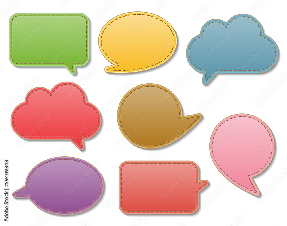 leather speech bubbles leather speech bubbles