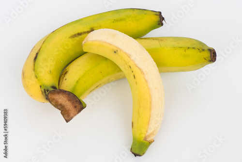 Portion of banana with isolated background