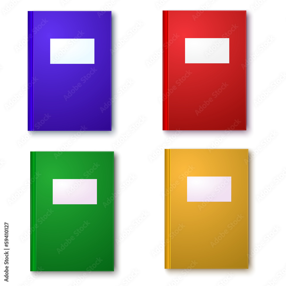 Multicolored Books on gray background Multicolored Books on gray background