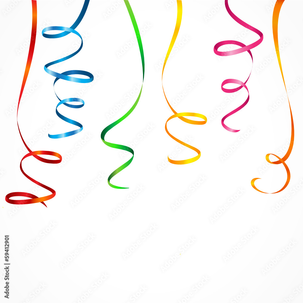 Bunte Luftschlangen Stock-Vektorgrafik | Adobe Stock