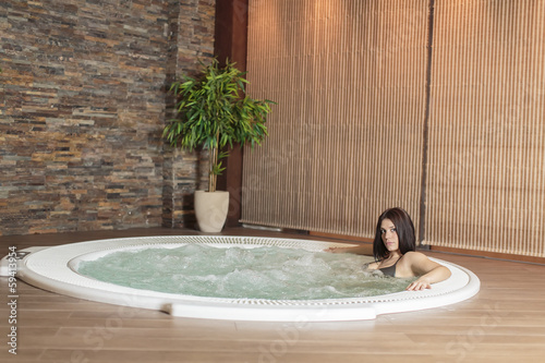 Young woman relaxing in the...