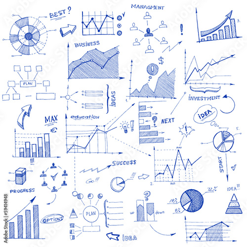 Doodle infographic design elements