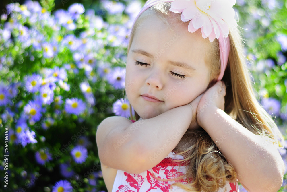 pretty little girl near colors pretty little girl near colors