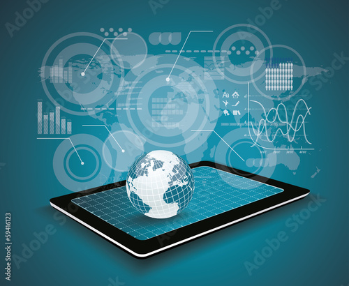 Touch Pad Personal Computer technology business concept.