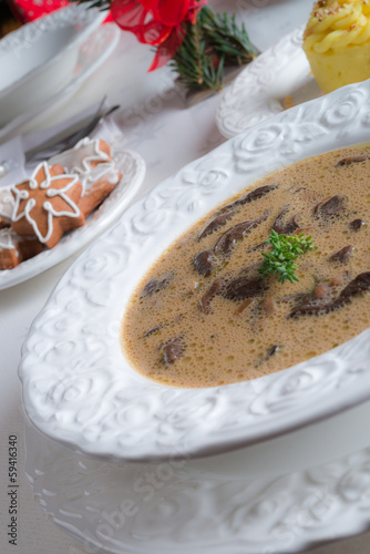 Christmas mushroom soup