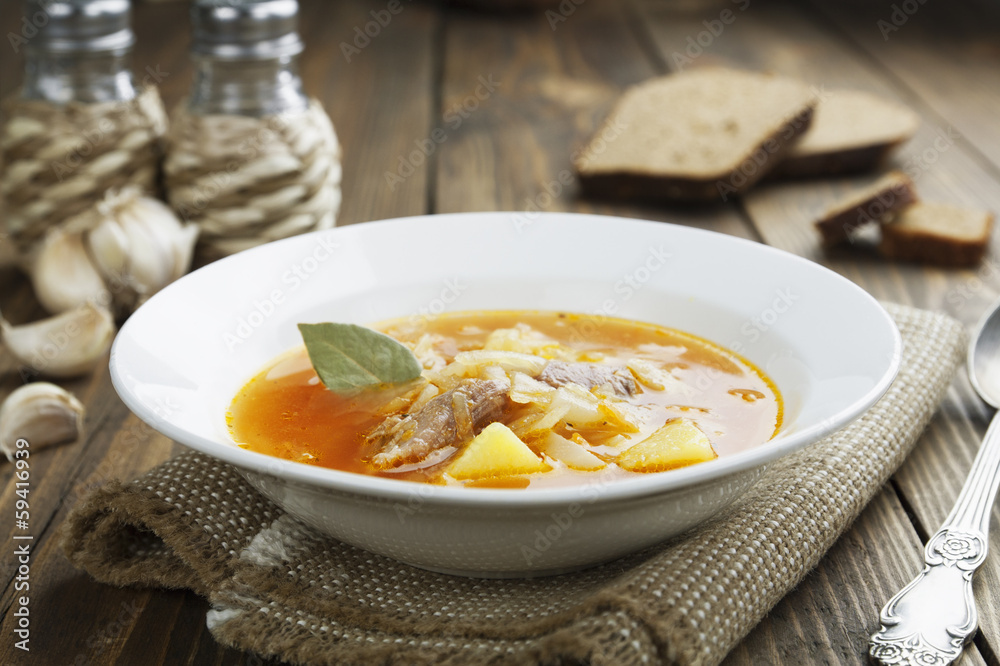 Cabbage soup with meat Cabbage soup with meat