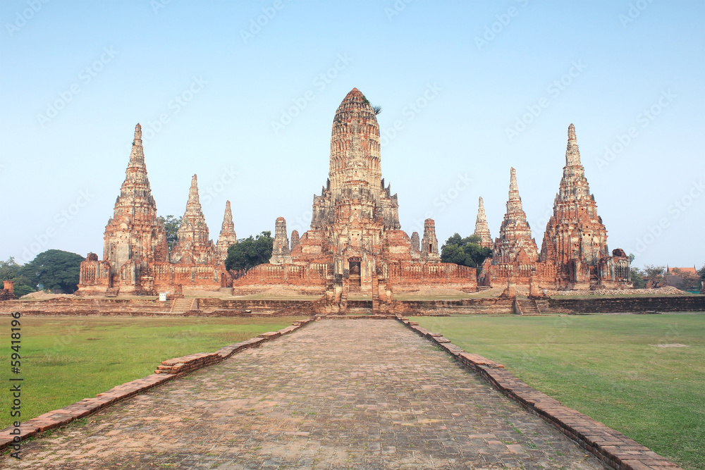 Ruin brick temple in Ayutthaya, Thailand Ruin brick temple in Ayutthaya, Thailand