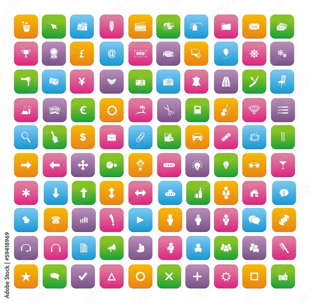 100 flat style icon sets 100 flat style icon sets