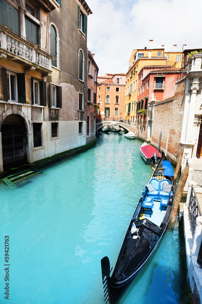Venice canal and gondola