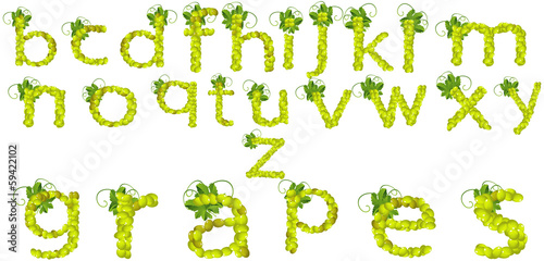 Letters-Green Grapes Lower Case