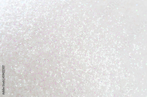 White glitter background close-up