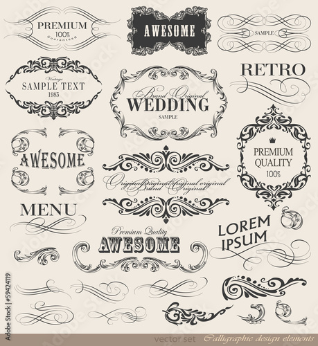 calligraphic design elements