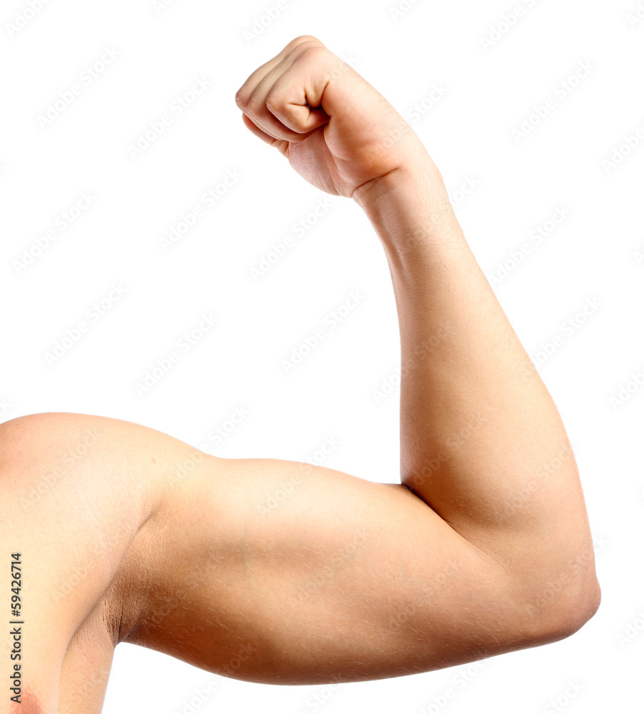 Handsome young muscular sportsman, isolated on white Handsome young muscular sportsman, isolated on white