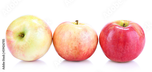 Sweet apples isolated on white