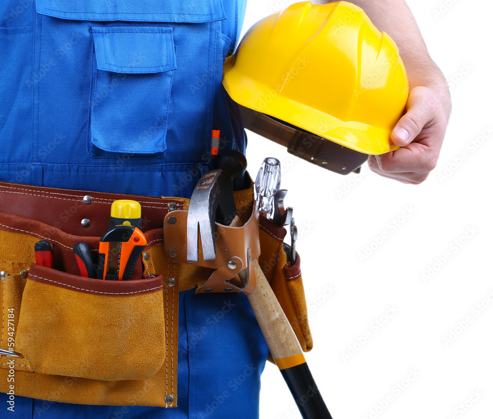 Builder isolated on white Builder isolated on white