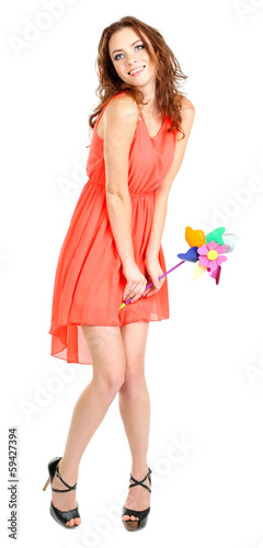 Beautiful young girl in dre...