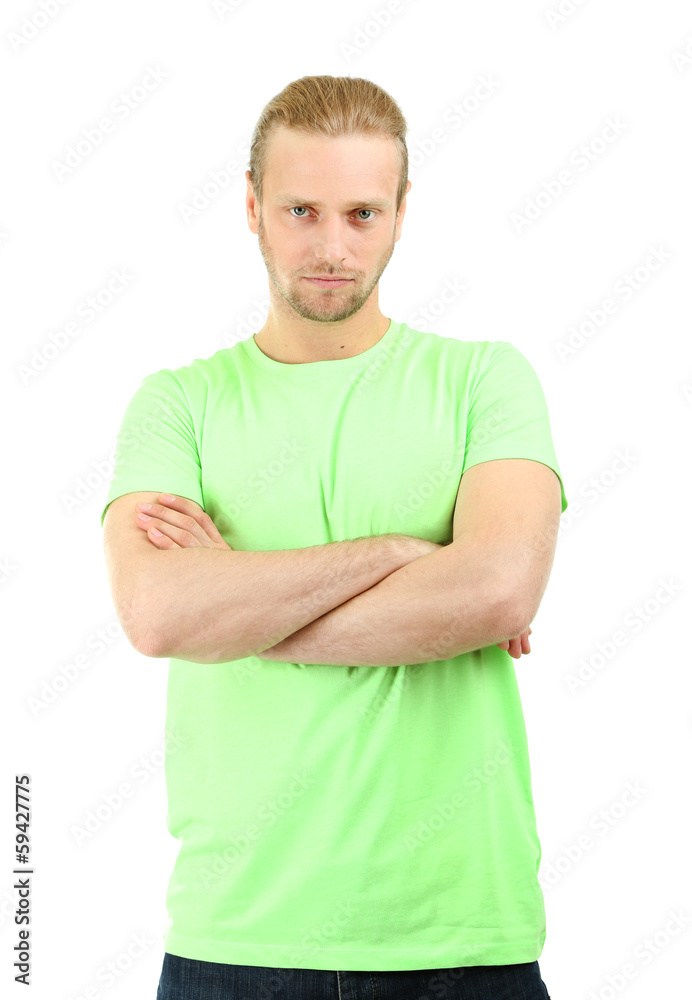 Handsome young man isolated on white Handsome young man isolated on white