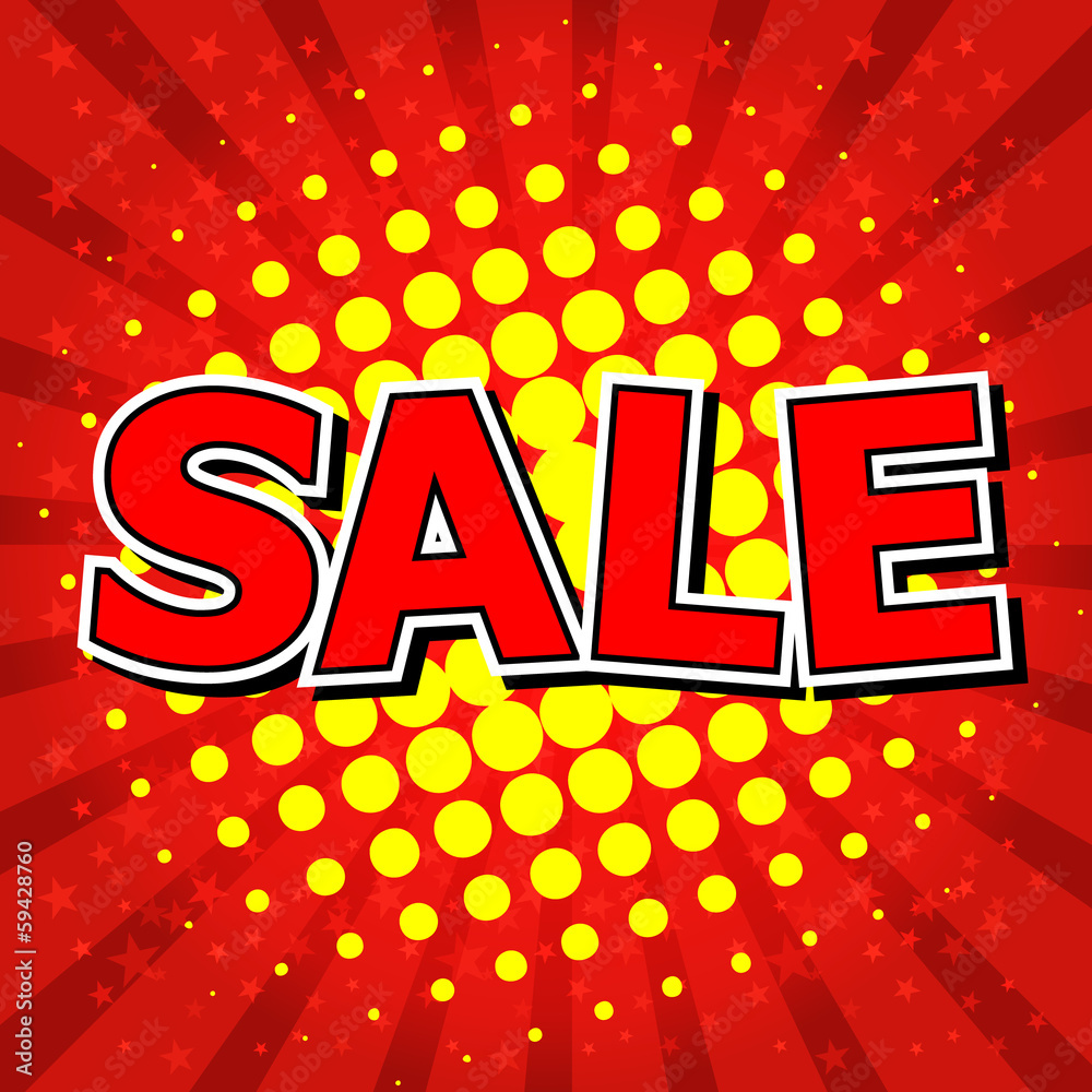 Sale poster with percent discount