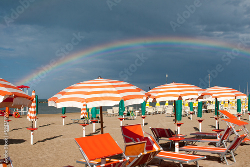 Arcobaleno in spiaggia