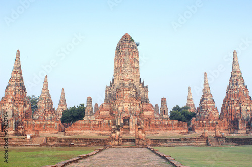 Ruin brick temple in Ayutthaya, Thailand © foto76