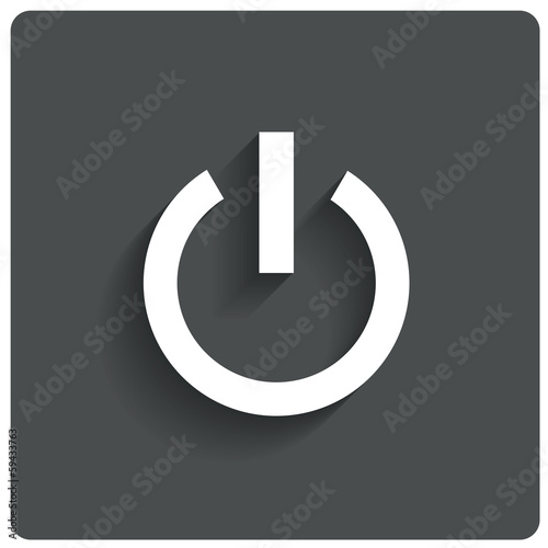 Abstract power button icon. Switch off symbol.