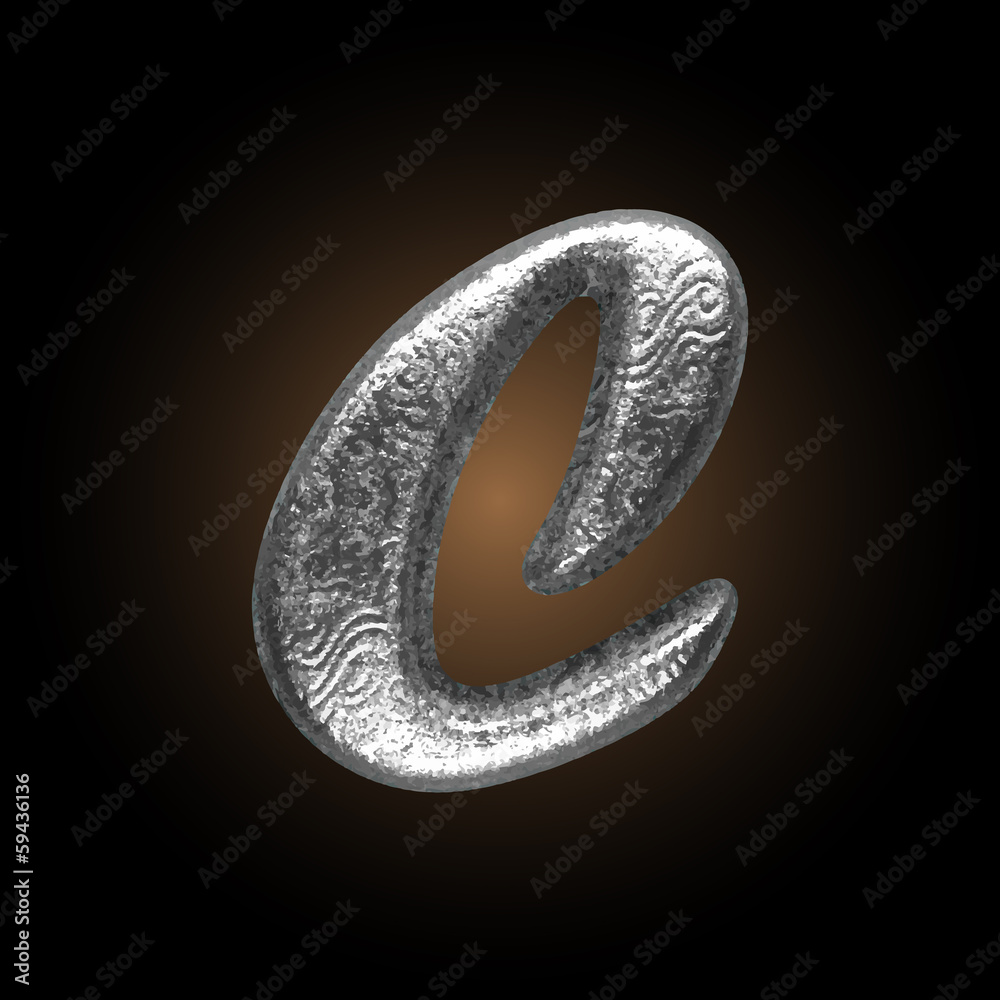 Vector Metal figure c Vector Metal figure c