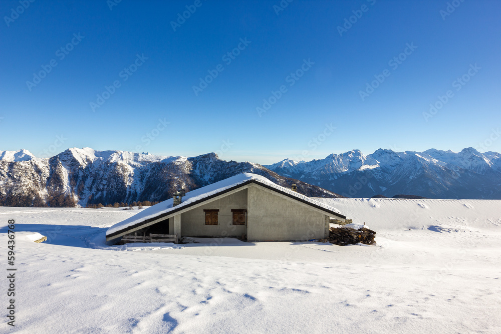 Casa vacanze in montagna con neve