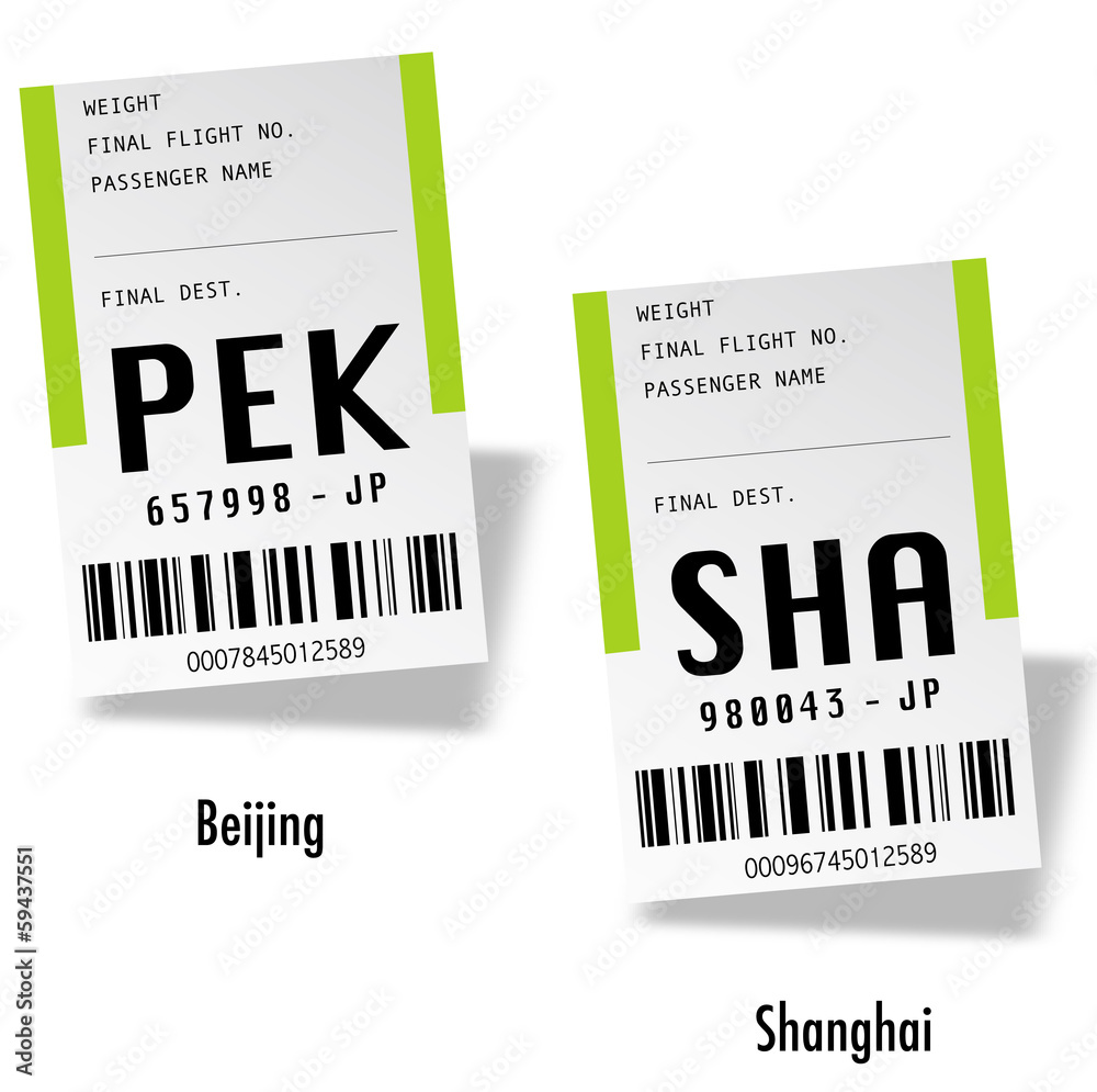 Naklejka premium Airport tag bags - China