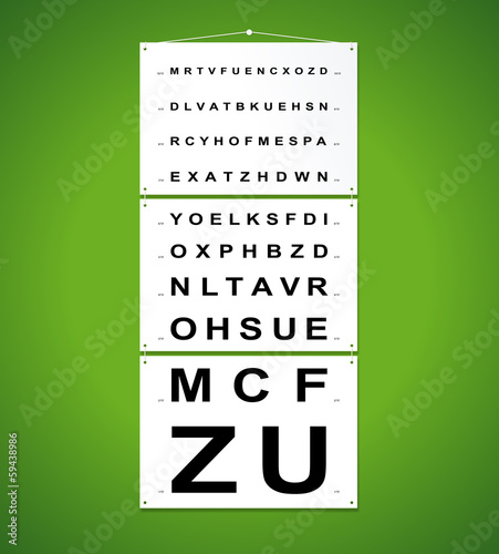 Test d'acuité visuelle