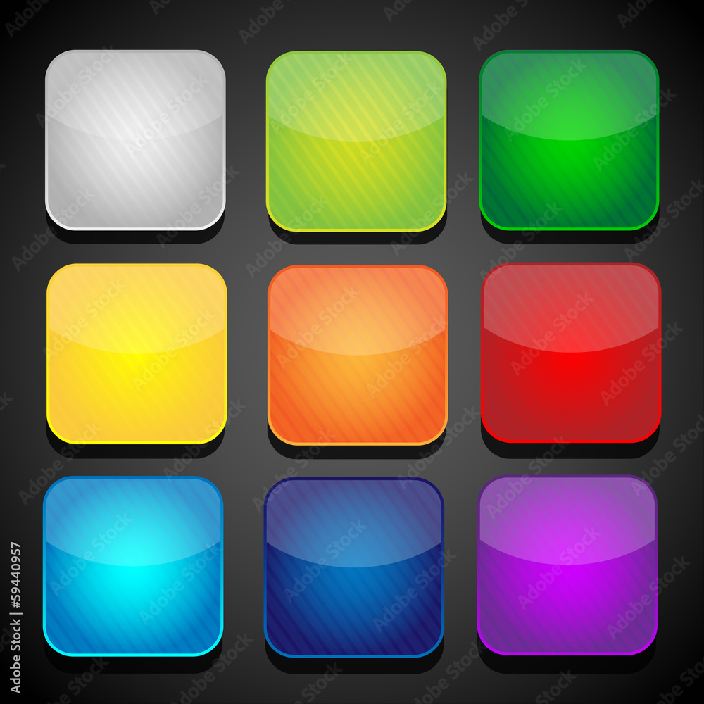 Set of color apps icons - background