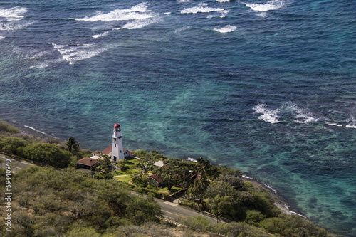 lighthouse and coral sea