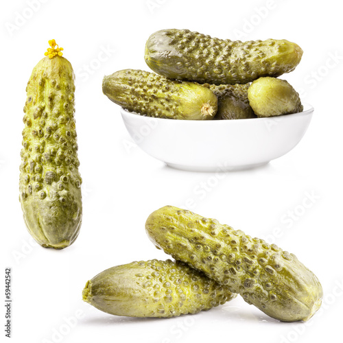 Gherkin (Pickles) isolated on white background photo