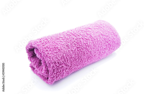 Towel on a white background