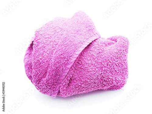 Towel on a white background