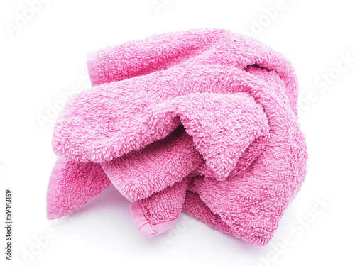 Towel on a white background