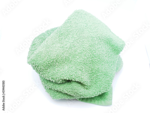 Towel on a white background