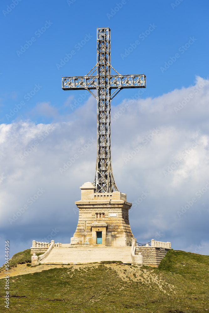Heroes' Cross on Caraiman Peak in the Bucegi Mountains, Romania Heroes' Cross on Caraiman Peak in the Bucegi Mountains, Romania