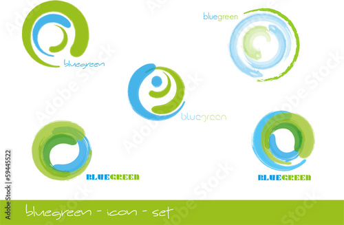 bluegreen icon set