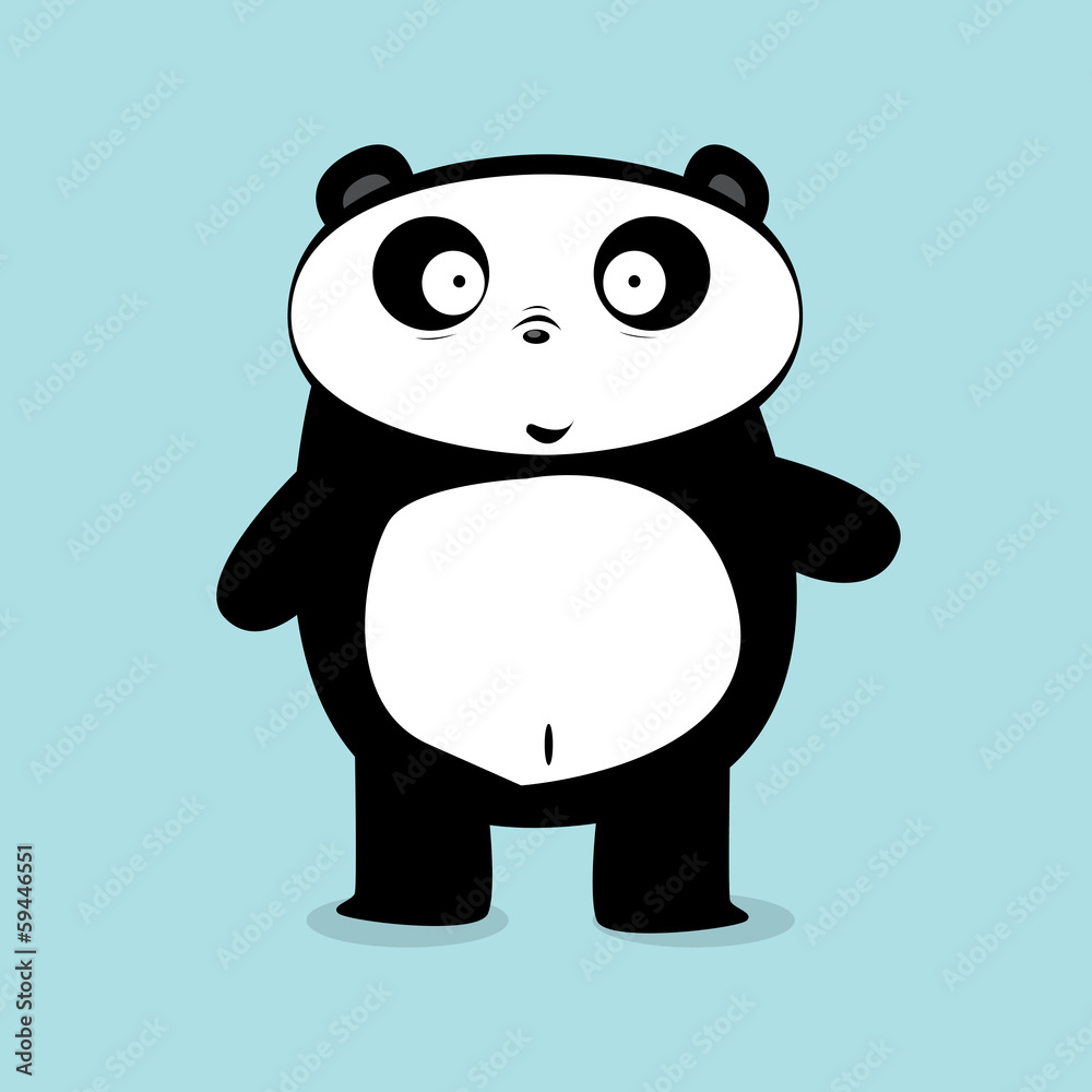 Fototapeta premium Vector cartoon Panda bear character