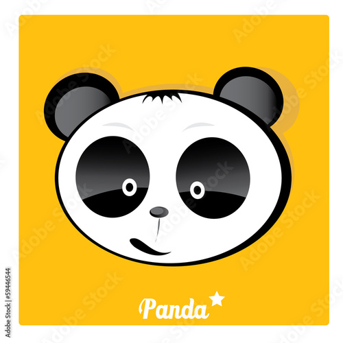 Fototapeta Naklejka Na Ścianę i Meble -  Vector cartoon Panda bear character
