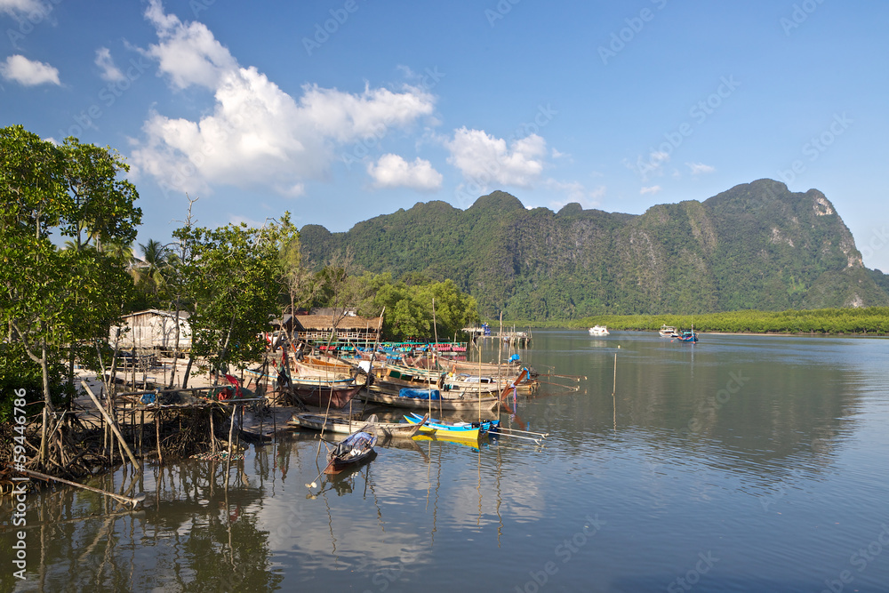 Fishing village in Thailand