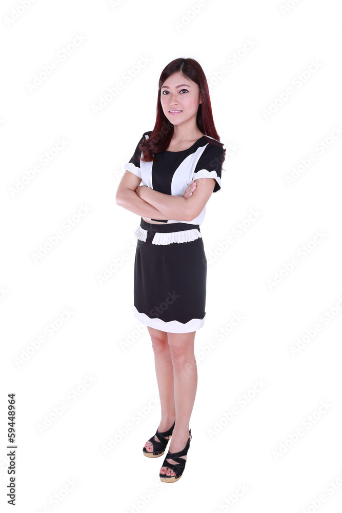 business woman confident smile standing isolated on white business woman confident smile standing isolated on white