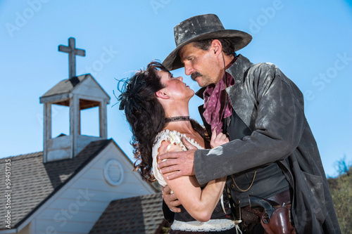 Romantic Old West Man and Woman