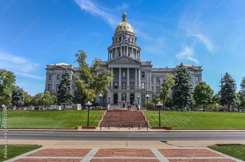 Colorado state capitol in the center of Denver